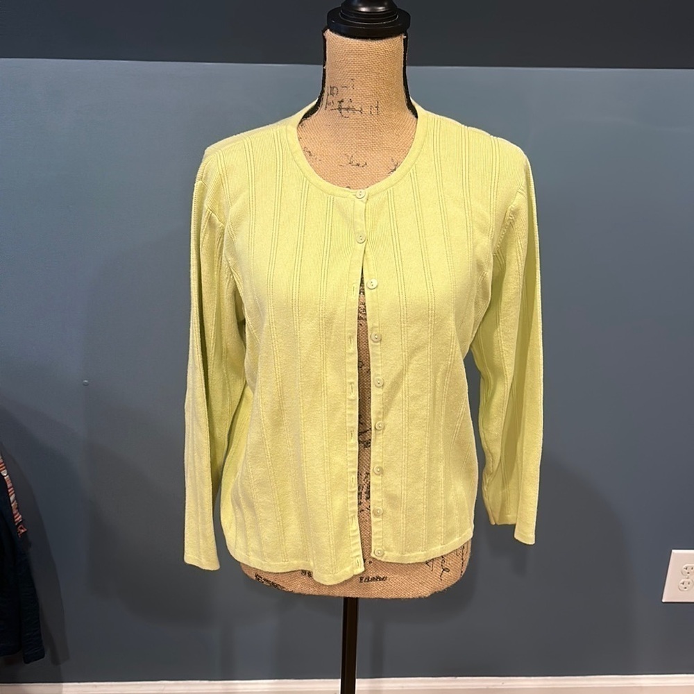 Talbots button up sweater/long sleeve size large women’s